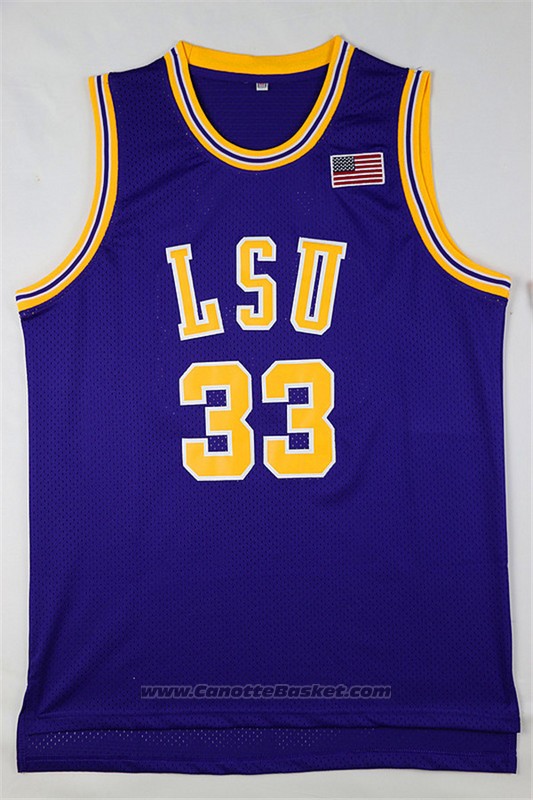 Maglia NCAA LSU Tigers Shaquille O'Neal #33 Retro Viola